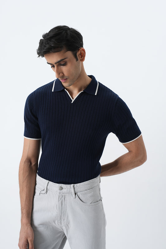 Polo Knit T-shirt - Yale