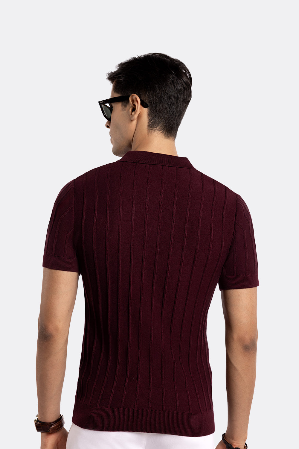 Buy Polo Knit T shirt Maroon for Men at Super Concepts SuperConcepts