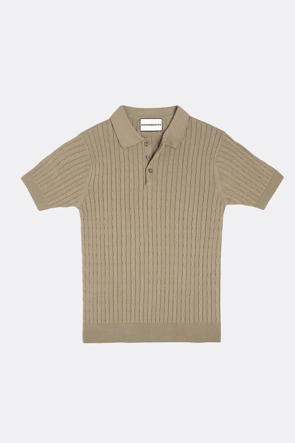 Polo Knit T-shirt - Beige