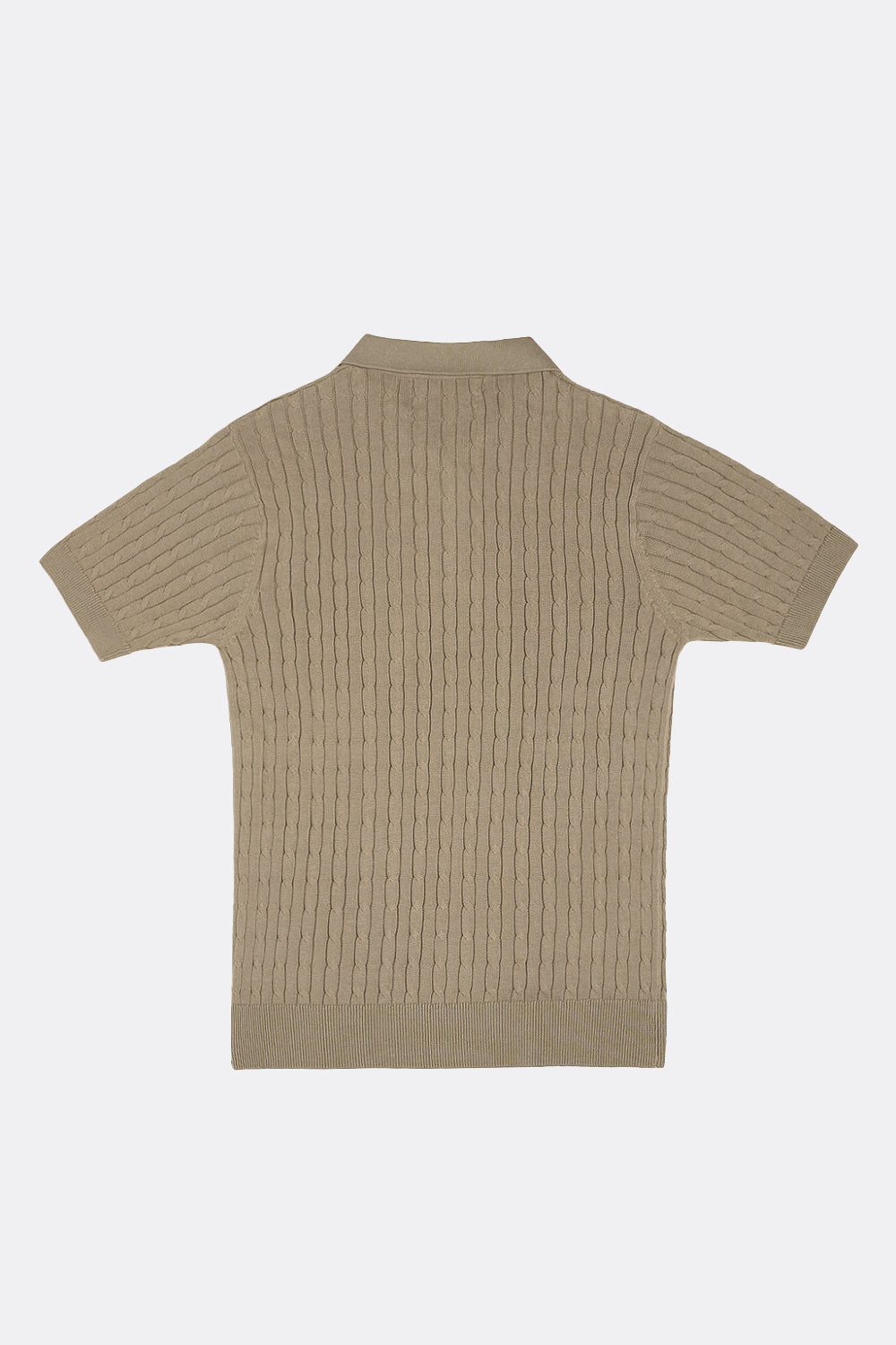 Polo Knit T-shirt - Beige