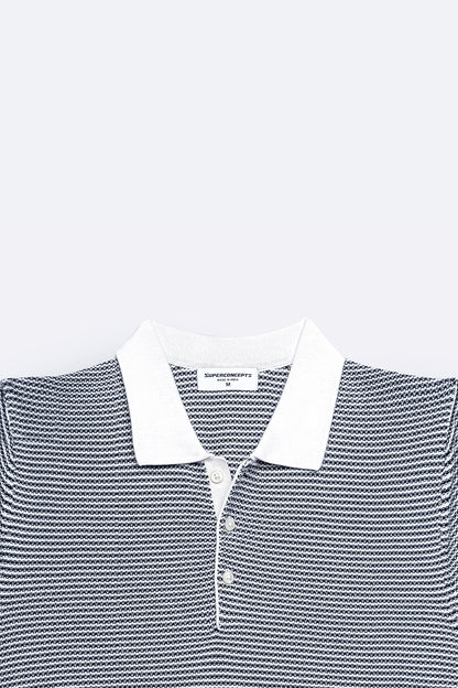 Checkered Stripe - Polo Knit