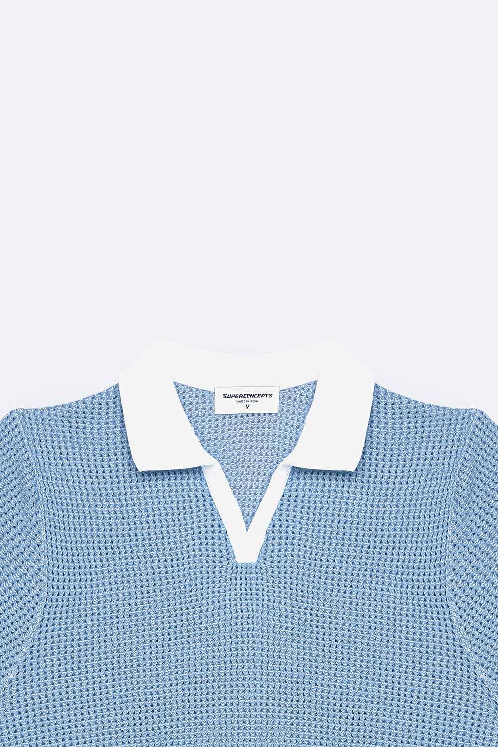 Polo Knit T-shirt - Sea Blue