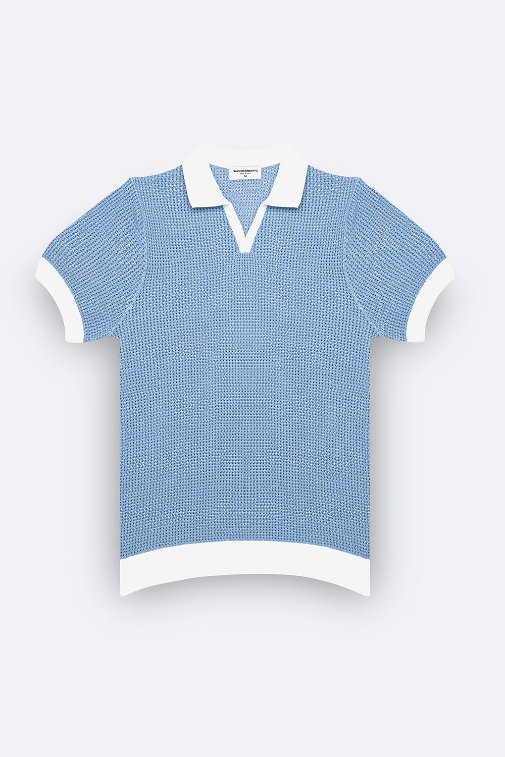 Polo Knit T-shirt - Sea Blue